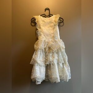 Wonder Nation Ivory Dress with Gold Details